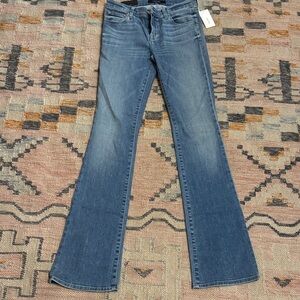 J Brand high rise Flare Litah Jeans in Medium Blue